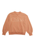 Orange Hoodie C2084543A with Contrast Details in Cotton for Women Sweatshirts