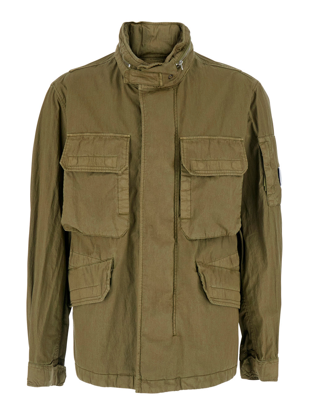 Jackets 50 FILI WAX FIELD Green with Front Closure and Cotton Polyamide Pockets for Men Outerwear