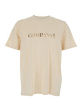 Beige COTTON T-Shirt with Round Neck and Short Sleeves for Men Tshirts Polo Shirts