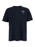 Blue T-Shirt with Round Neck for Men Blu Cotton Tshirts And Polo Shirts