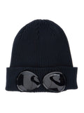 Hat C.P. COMPANY Blue with Google Detail on the Front in Cotton for Men Blu And Gloves