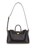 Vittoria Brown Handbag with Adjustable Shoulder Strap and Logo Plate on Front in Leather for Women Calf Hand Bags