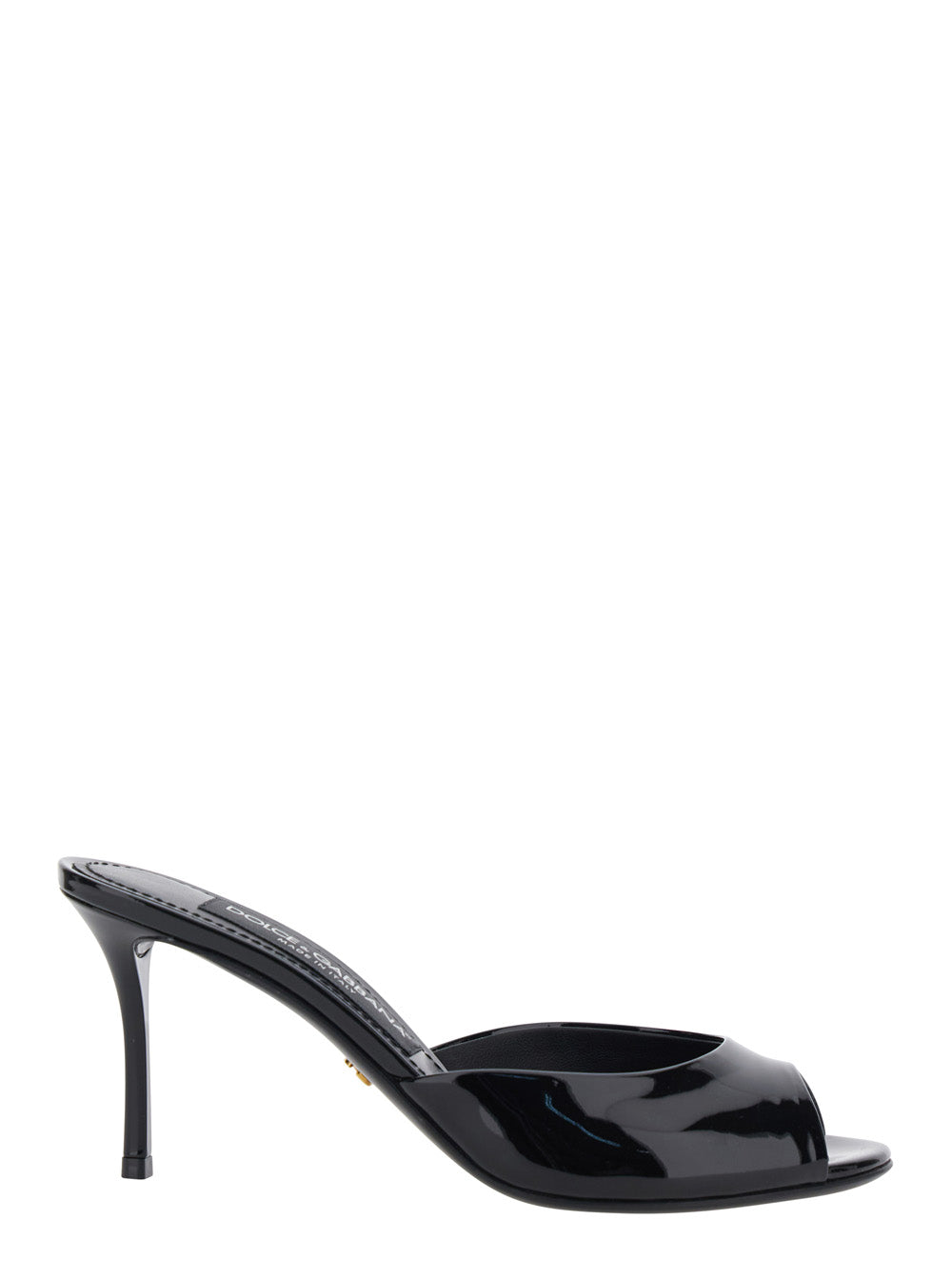 Black Leather Pointed Toe High Stiletto Sandals for Women Calf Heels