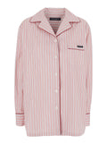 Striped Shirt With Classic Collar In Pink Cotton For Women And Blouses