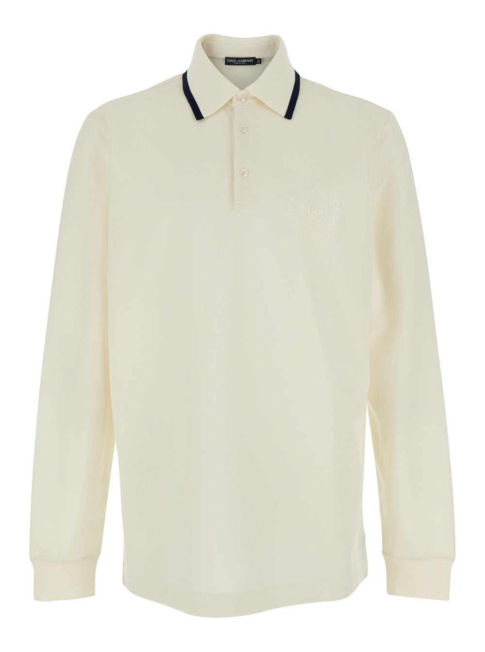 White T-shirt ML PIQUET with classic collar and long sleeves in Tech Fabric men Polyester Tshirts Polo Shirts