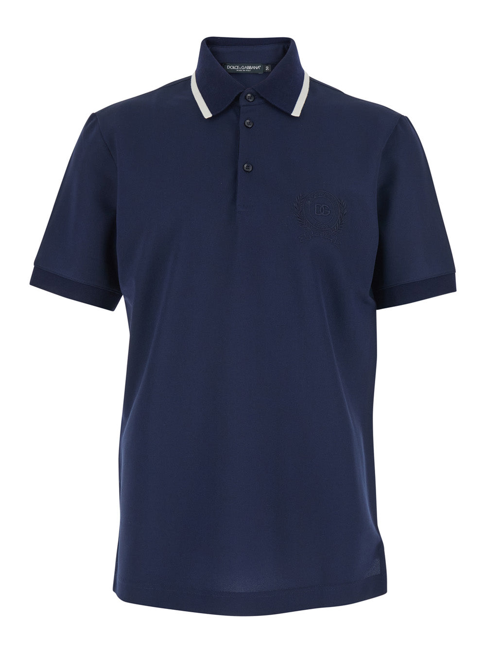 Blue Polo Shirt with Logo on the Front in Tech Fabric for Men Blu Polyester Tshirts And