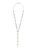 Gold Cross Pendant Necklace with Claw Clasp Closure on the Back for Men Metallic Brass Necklaces