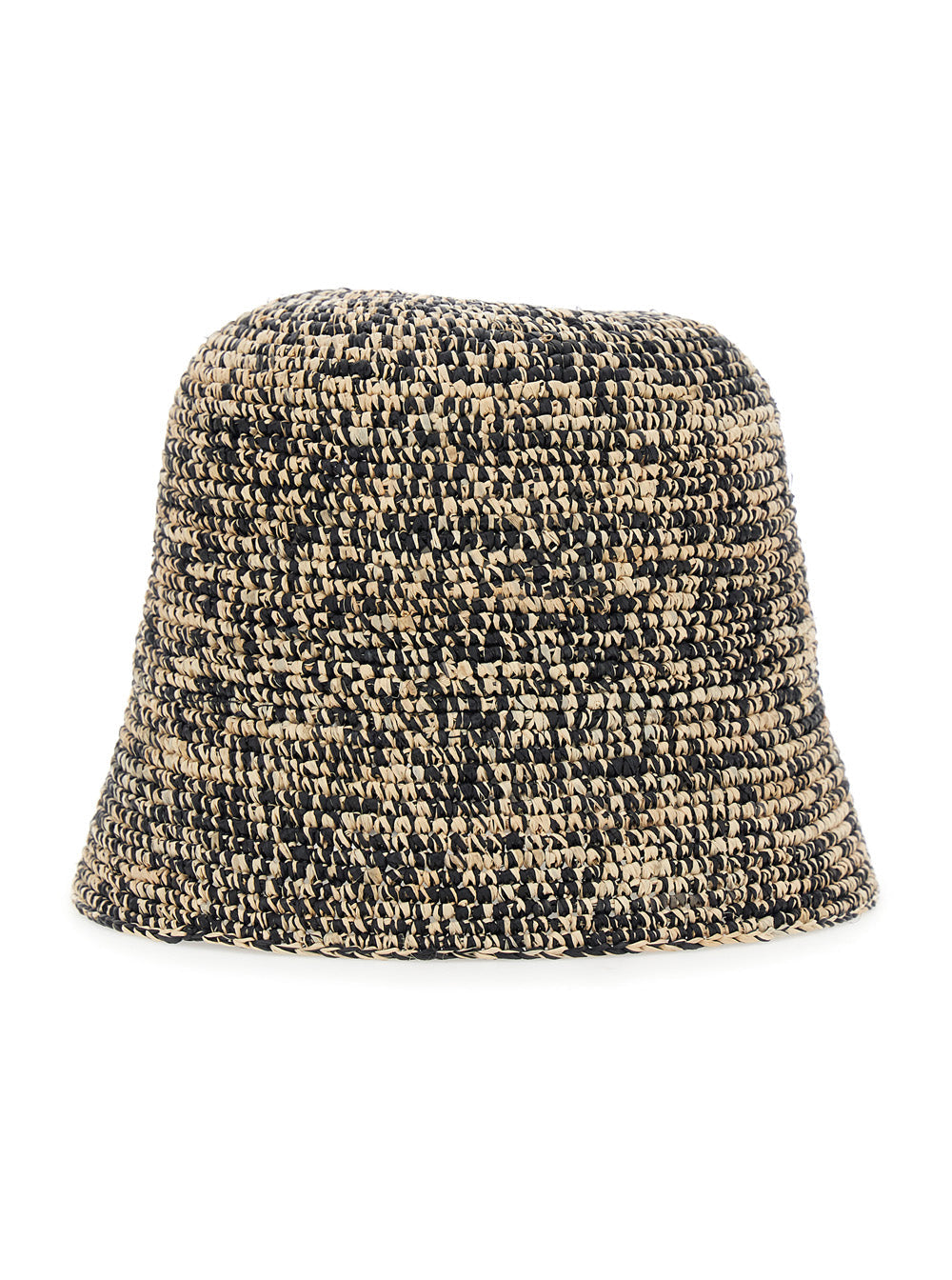Hat ANDAO White-Black with Straw Details in Womens Fabric White/black And Gloves