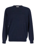 F.16gg Blue Crew Neck Sweater for Women Blu Jersey