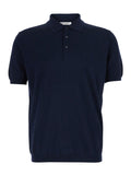 Blue Polo Shirt With Classic Collar And Ribbed Cotton Finishes In For Men Blu Tshirts