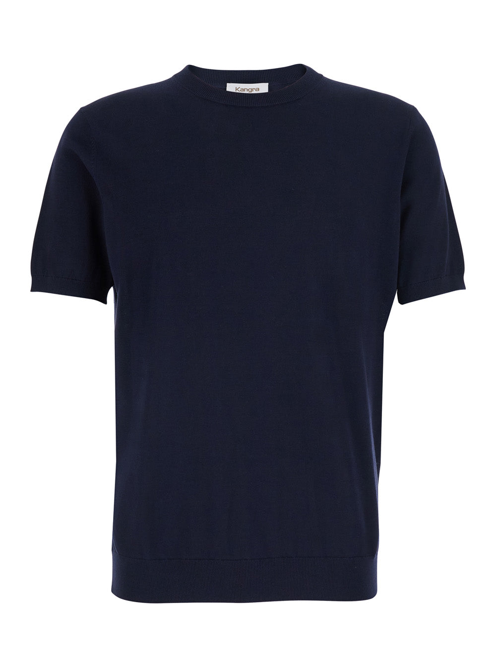 Blue Sweater With Ribbed Finishes In Cotton For Men Blu Jersey