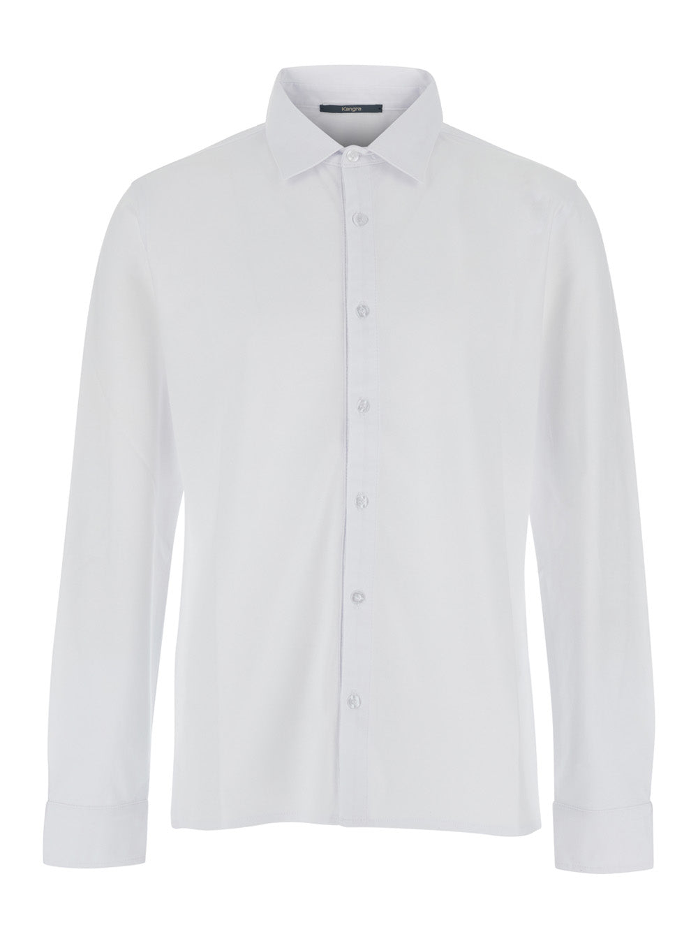 Shirt M-L with Light Piquet Collar White And Blouses