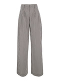 Striped Pants With Pockets And High Waist Tech Fabric Brown Women Trousers