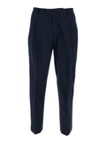 Cotton Pants with Black Details in Wool and Blend for Men Virgin Trousers