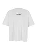 T-Shirt Logo Lettering with Printed on the Front in White Cotton for Men Tshirts And Polo Shirts