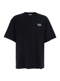 Black Handwriting T-Shirt With Front Print Details Organic Cotton For Women Tshirts And Polo Shirts
