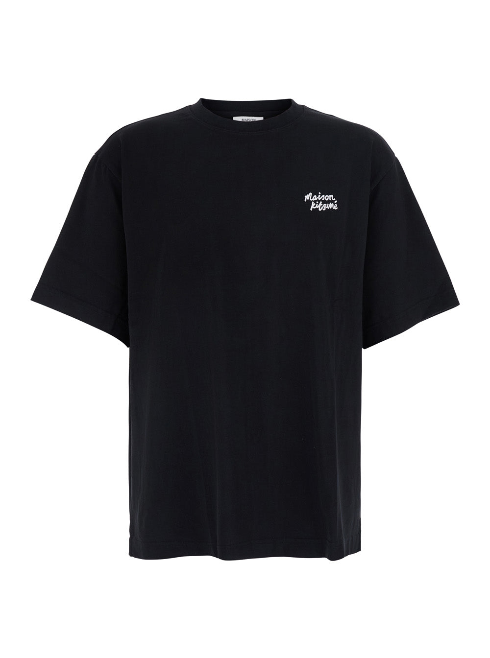 Black Handwriting T-Shirt With Front Print Details Organic Cotton For Women Tshirts And Polo Shirts