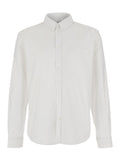 Shirt PROFILE FOX REGULAR with Classic Collar and Long Sleeves in White Cotton for Men Blouses