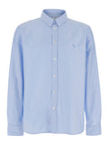 PROFILE FOX CASUAL SHIRT - Light Blue Classic Collar Long Sleeve In Cotton Men And Blouses
