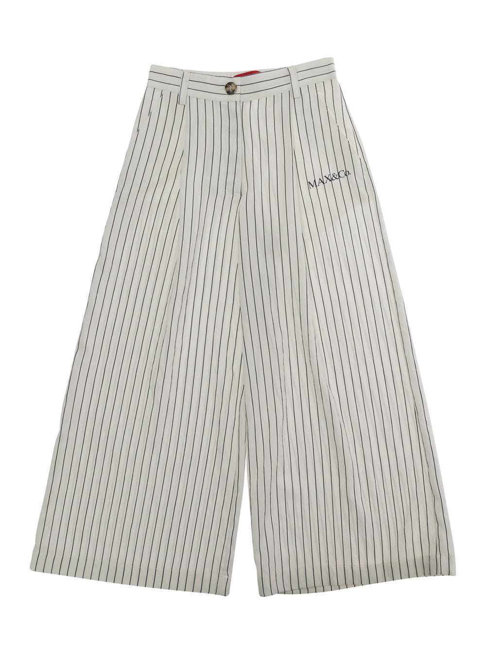 Pants MX0307MX00WMAXP47FMX104 with Front Pockets and Elastic Waist in White for Women Viscose Polyamide Trousers
