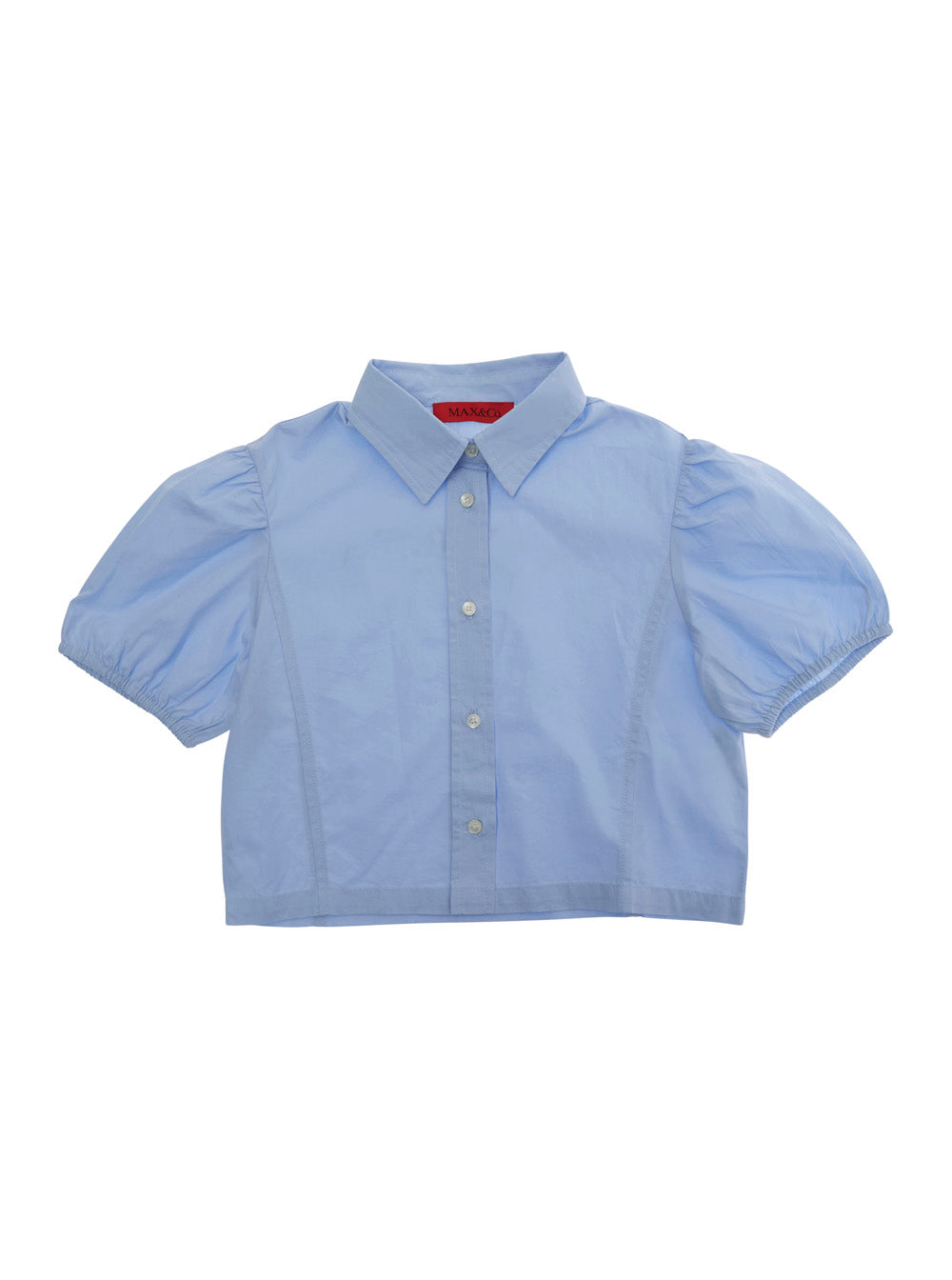 Shirt MX0333MX077MAXC17FMX804 Blue with Long Sleeves and Classic Collar in Cotton for Women Light Blouses