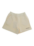 MAX&CO KIDS Dirty White Shorts with Lettering Logo on the Front and Back in Cotton for Girls Bermuda