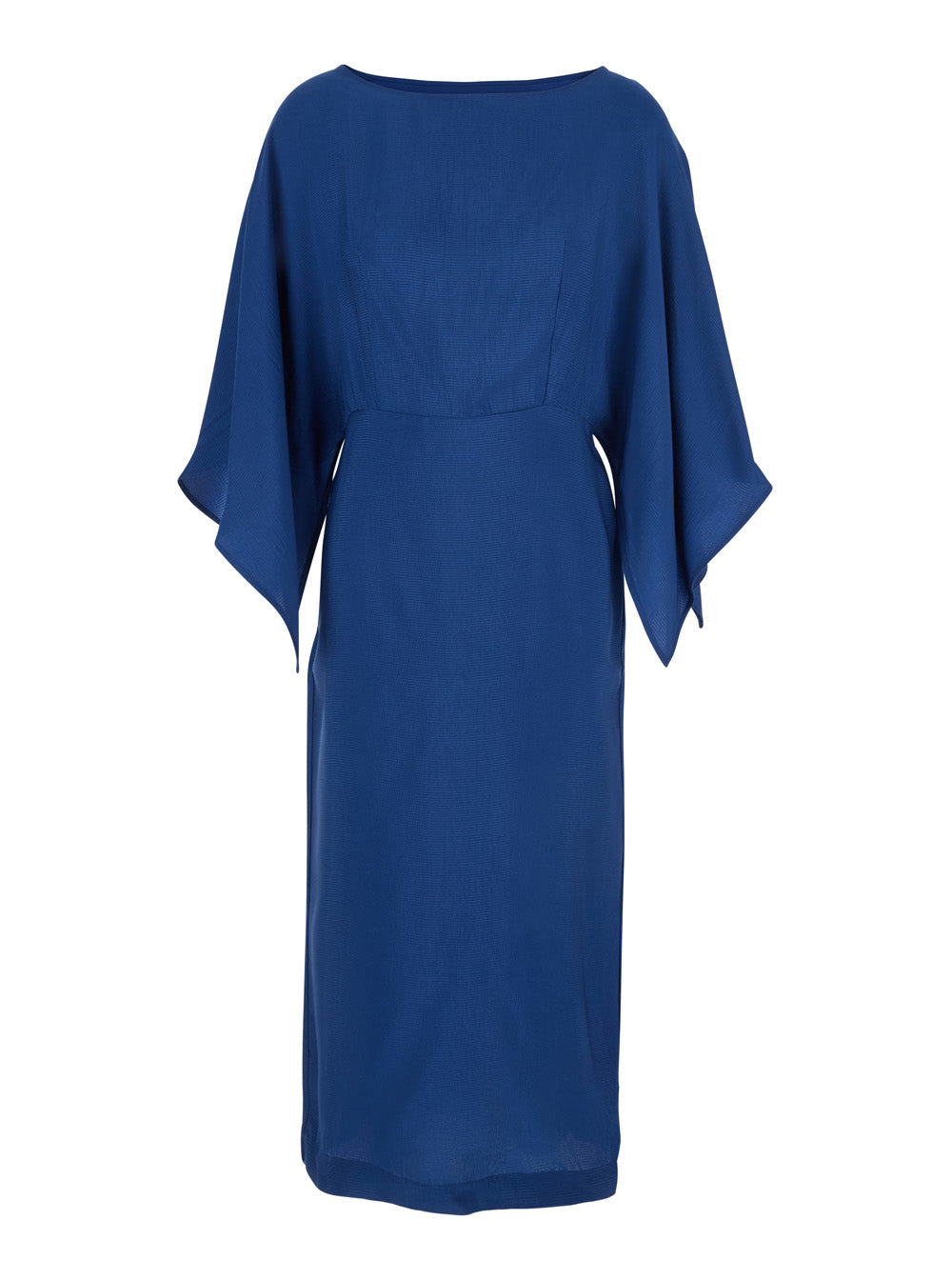 Blue Dress Abm099denim With Denim Details And Long Cotton Sleeves Blu