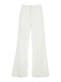 JEANS Bleach Effect with five pockets in blue cotton for Men White