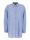 Long Sleeve Shirt Merci With Collar And Blue Buttons For Women Light Blouses