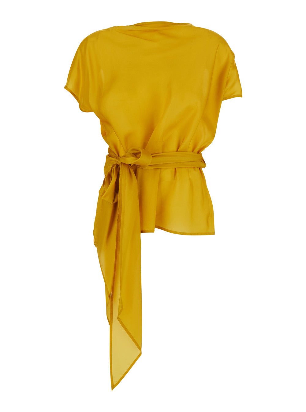 Yellow Shirt Cam041corn With Long Sleeves And Classic Collar Cotton For Women Blouses