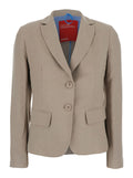 Jacket G375ppottery Gray With Front Closure And Side Pockets In Tech Fabric Women Grey Blazers