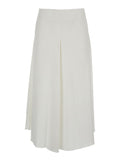Luna Dress with Pleats and High Waist in White Women Skirt