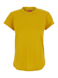 T-Shirt M304zzssmustard Yellow With Round Neck Cotton For Women Tshirts And Polo Shirts