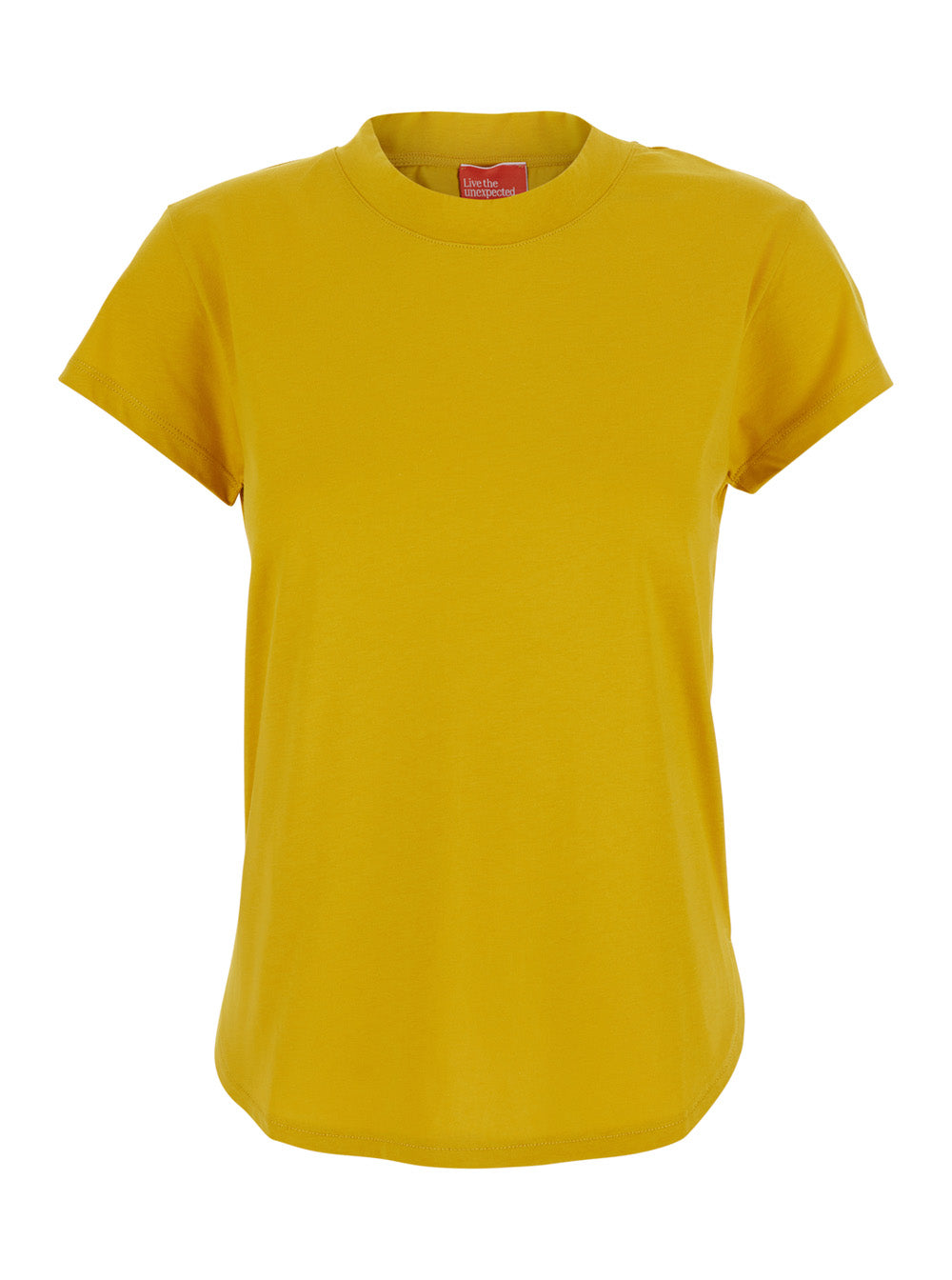 T-Shirt M304zzssmustard Yellow With Round Neck Cotton For Women Tshirts And Polo Shirts