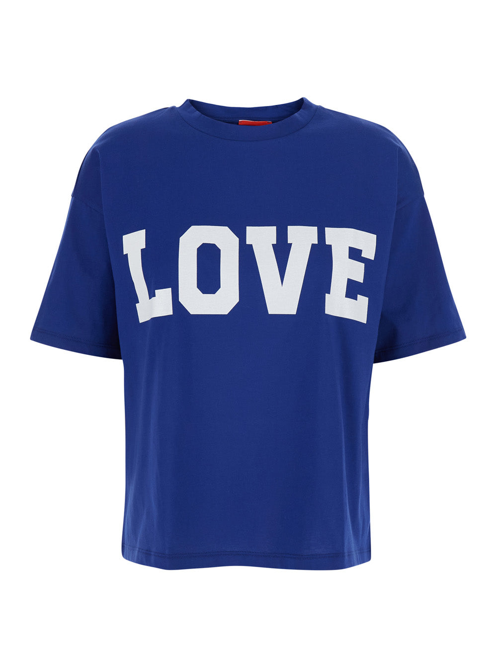 Blue T-Shirt With Round Neck In Cotton For Women Blu Tshirts And Polo Shirts