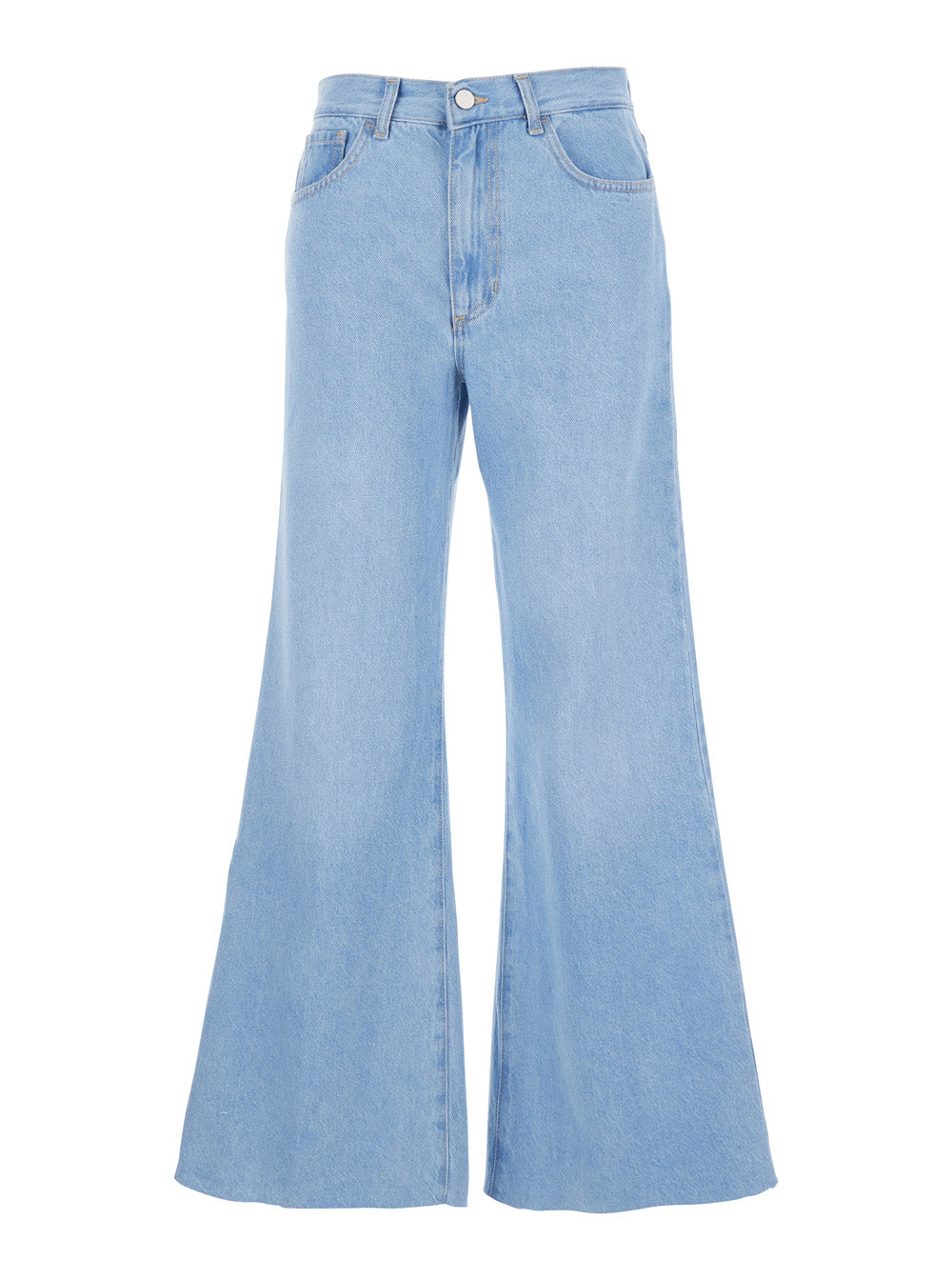 DENIM Blue Jeans with Five-Pocket Detail in Cotton for Men Light