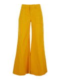 Yellow P401PMUSTARD Pants with Front Pockets in Cotton for Men Trousers