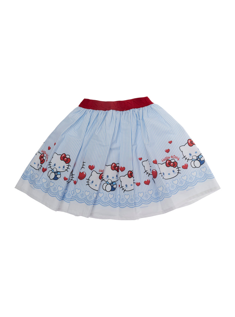Flared Skirt With Hello Kitty Prints Multicolor Cotton For Girls - 8Y