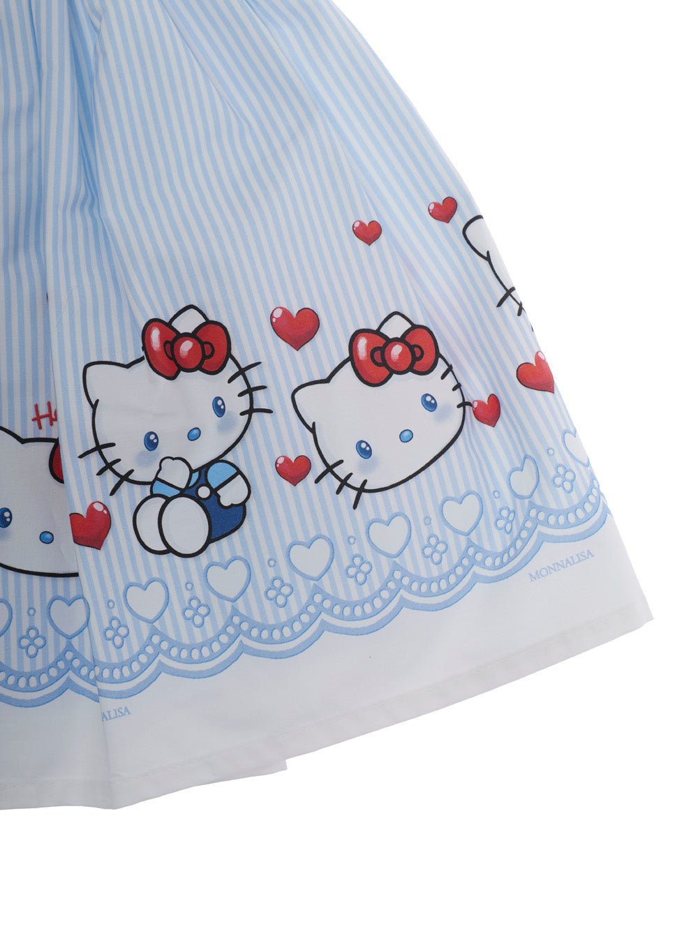 Flared Skirt With Hello Kitty Prints Multicolor Cotton For Girls - 8Y