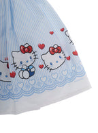 Flared Skirt With Hello Kitty Prints Multicolor Cotton For Girls - 8Y