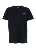Black T-shirt with Logo on Front and Back for Men Cotton Tshirts Polo Shirts