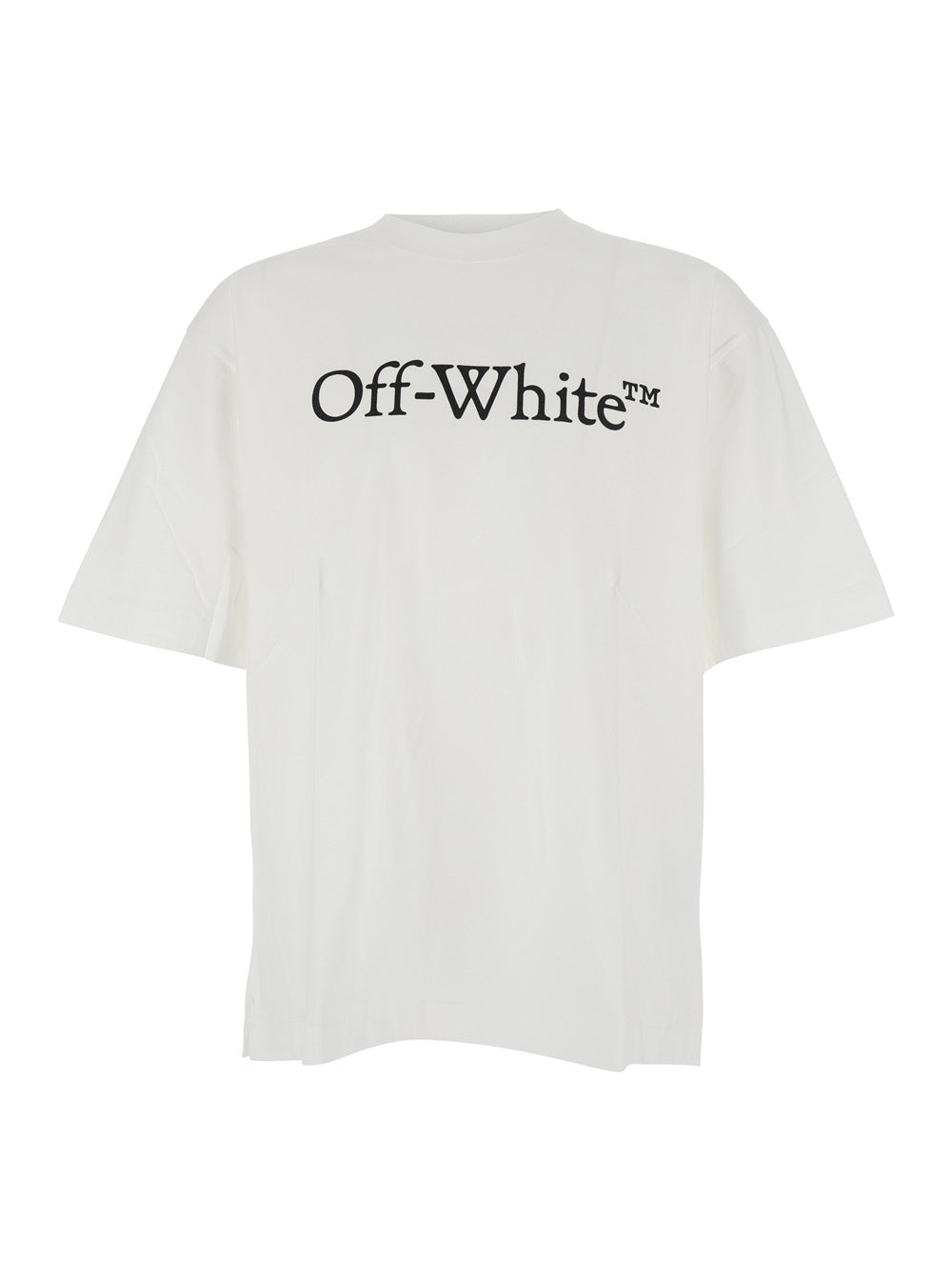 Oversized Logo T-Shirt with Contrast Lettering Print in White Cotton for Men Tshirts And Polo Shirts