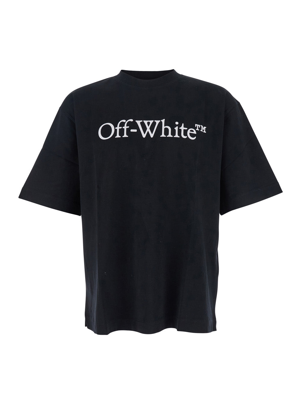 Mens Oversized Logo T-Shirt with Contrast Print in Black Cotton Tshirts And Polo Shirts