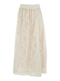 White DORIS LACE COTTON SKIRT with details - Women Polyamide