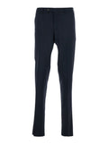 Slim Pants COVF1SZ00CL1MA270360 with Belt Loops and Welt Pockets on the Back in Blue Wool for Men Blu Virgin Elastane Trousers