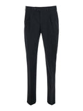 Pants UNION 1 PINCE COTONE Black with Pleats and Side Pockets for Men Cotton Elastane Trousers