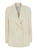 White Blazer - Jacket With Notched Revers And Button Closure Modal Polyester Women Blazers