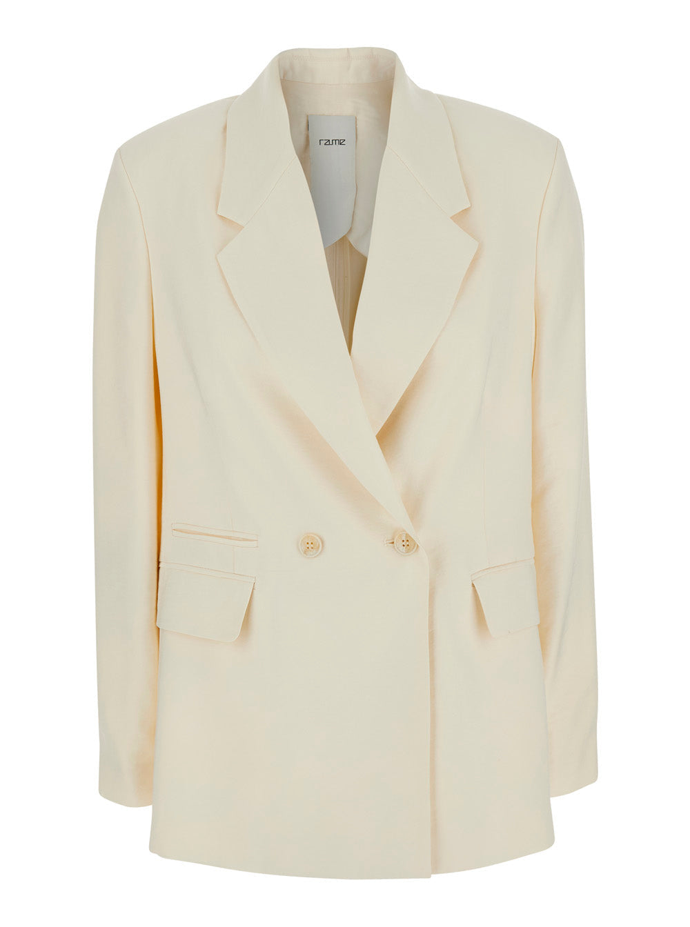 White Blazer - Jacket With Notched Revers And Button Closure Modal Polyester Women Blazers