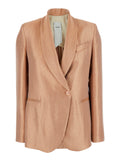 Blazer Rame Pink With Elegant Design Rayon And Nylon Women Polyester Blazers