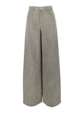 Gray TROUSERS with Side Pockets in Tencel for Men Grey